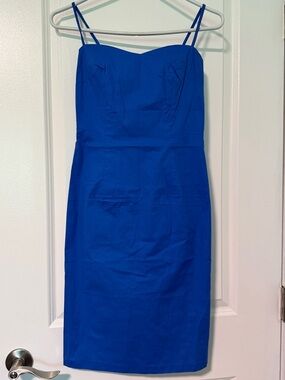 VIA 101 Cobalt Blue Spaghetti-Strap Dress